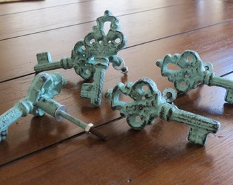 Key Shaped Knobs/ Drawer Knobs / Drawer Pulls/ Shabby Chic/ Rustic/ Cupboard Knobs/ Drawer Handles/ Old World Charm