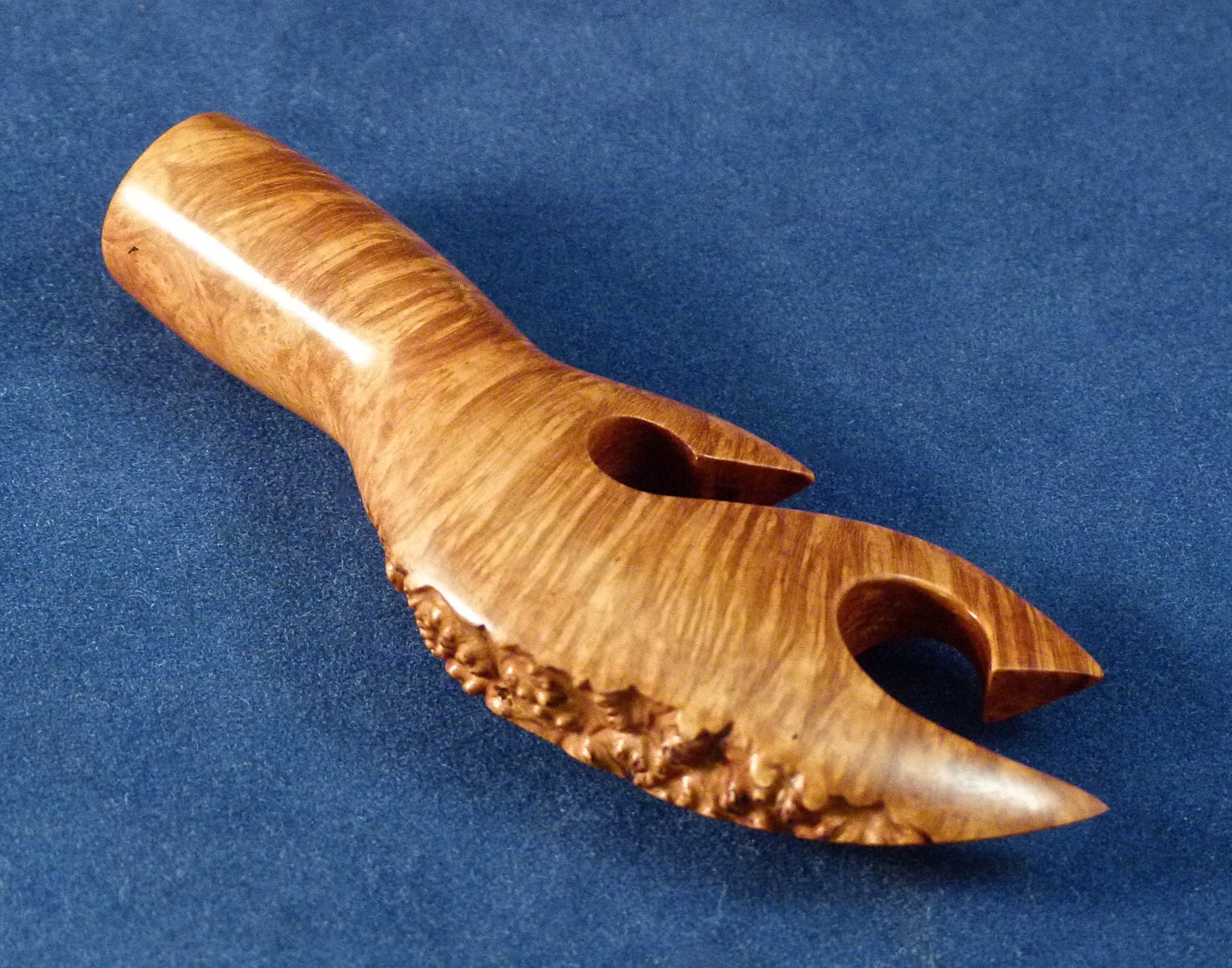 Handmade Freehand Plateau Briar Pipe Tamper With Danish Oil