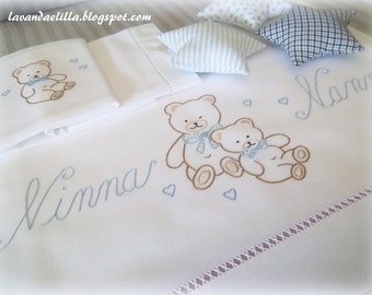 DISEGNO per lenzuolino o copertina da bimbi - PATTERN for nursery bedding