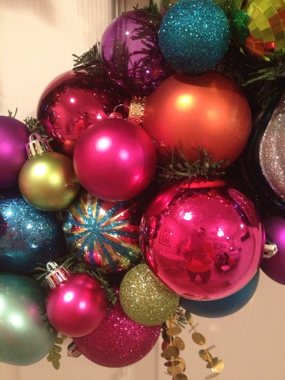Multi Color Christmas ornament Wreath