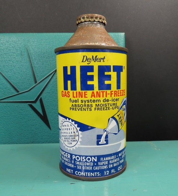 Items similar to Vintage 12 oz. Can DeMert HEET Gas Line AntiFreeze