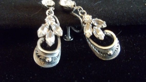 1950s costume jewelry earrings by DevonsJewels on Etsy