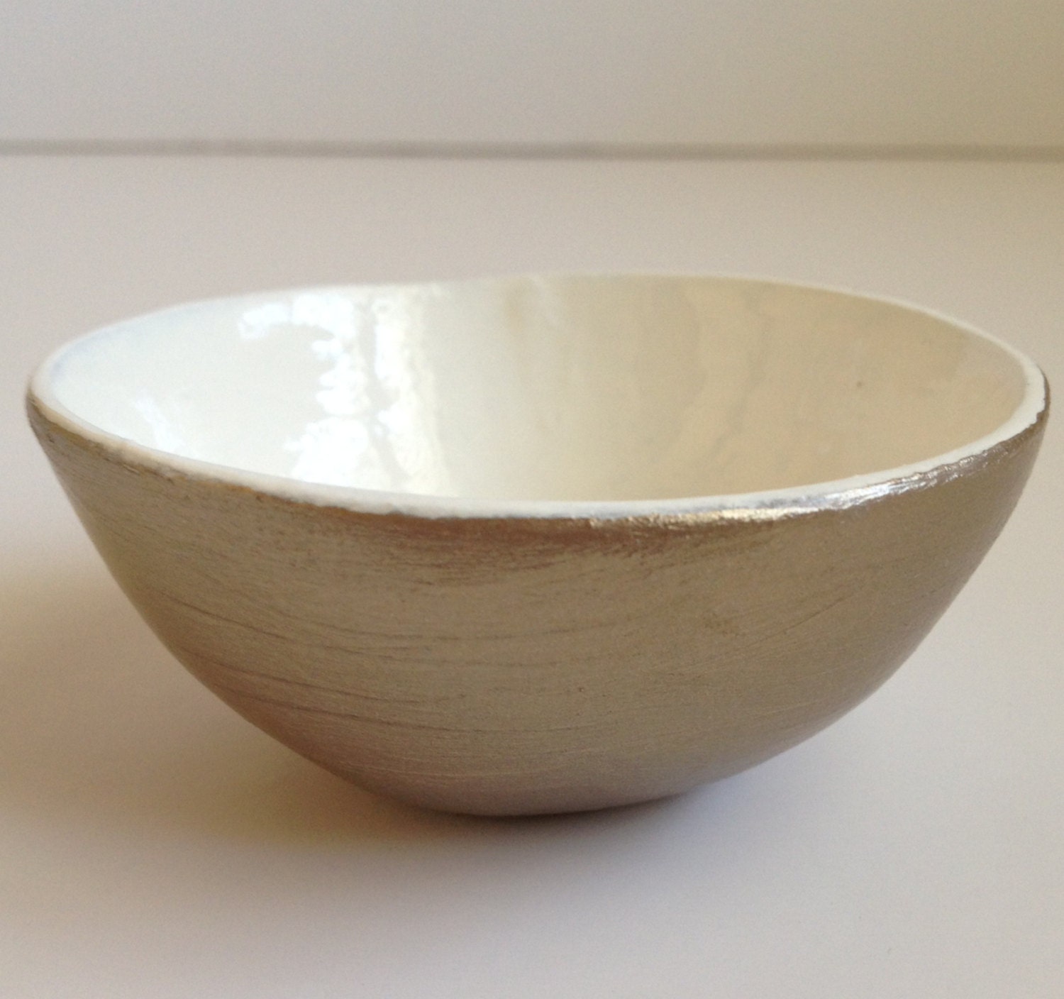 Small Gold & White Decorative Bowl