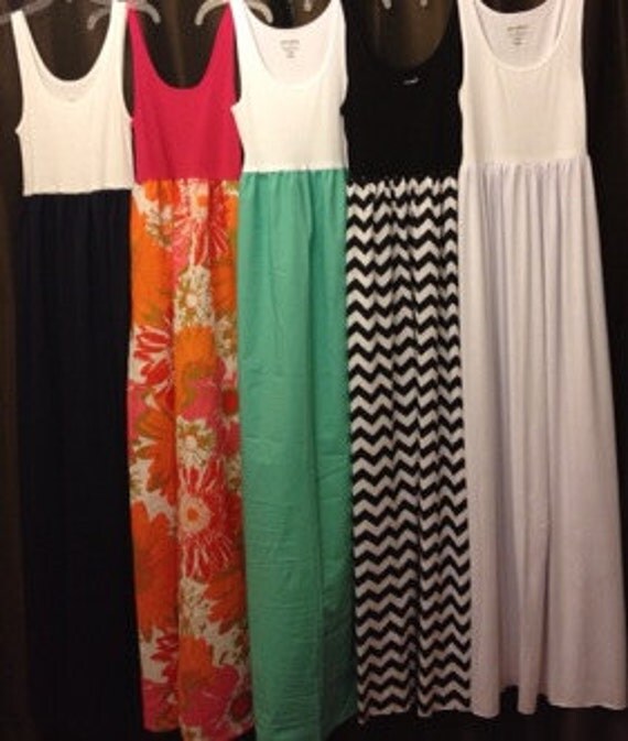 Items similar to The Mar Dress Stretch Tank Top & Jersey Knit Skirt