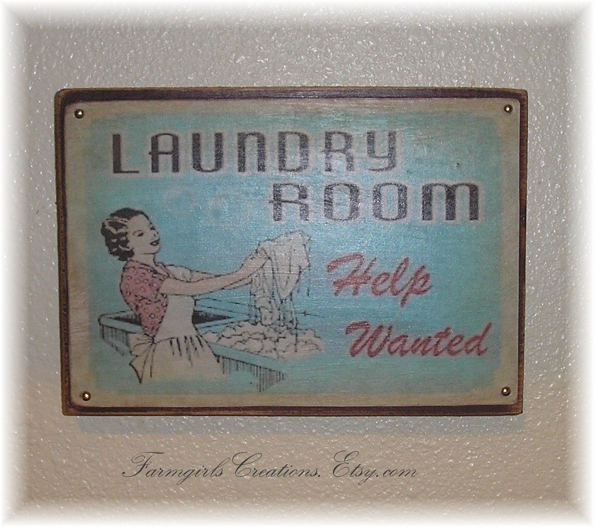 Vintage Style Laundry Room Sign Made to by FarmgirlsCreations