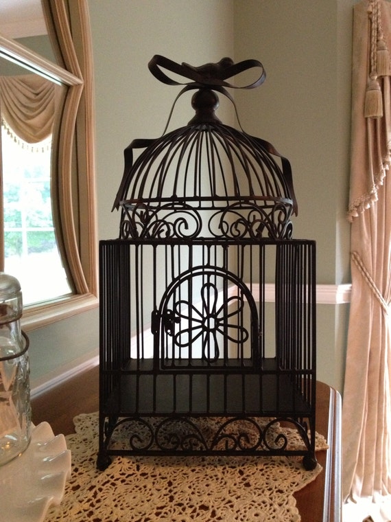 Black Wrought Iron Bird Cage Wedding Bird Cage Bird Cage