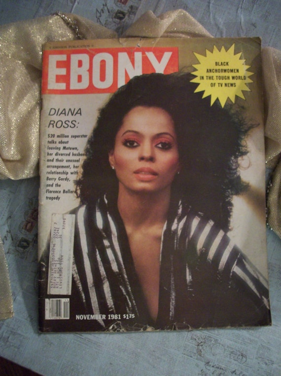 November 1981 Ebony Magazine Diana Ross on Cover