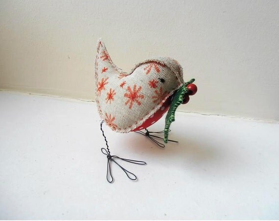 christmas robin soft toy