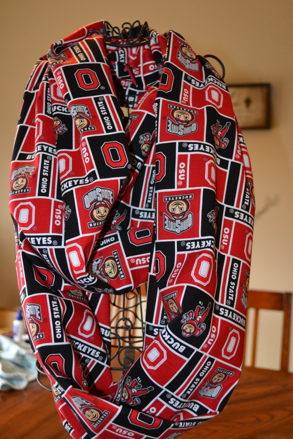 Ohio State Buckeyes infinity scarf by TuCute4you on Etsy
