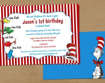 One Fish Two Fish Dr Suess Birthday