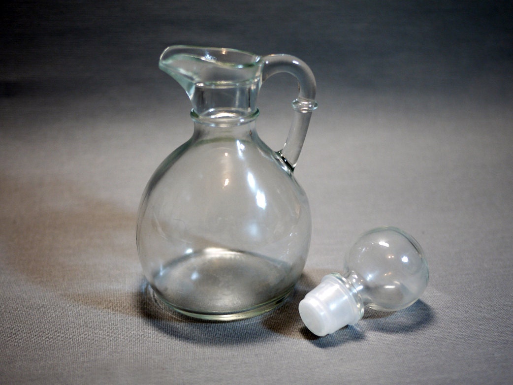 A Vintage of Fine Clear Glass Soy Sauce Bottle
