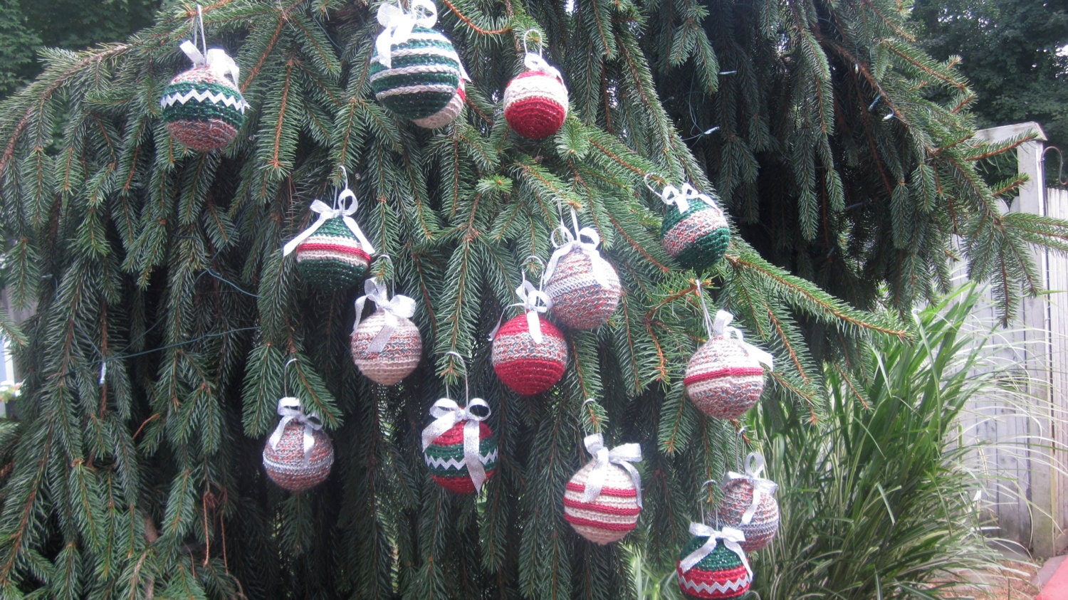 Crocheted Victorian Christmas Balls - Set of Three Medium