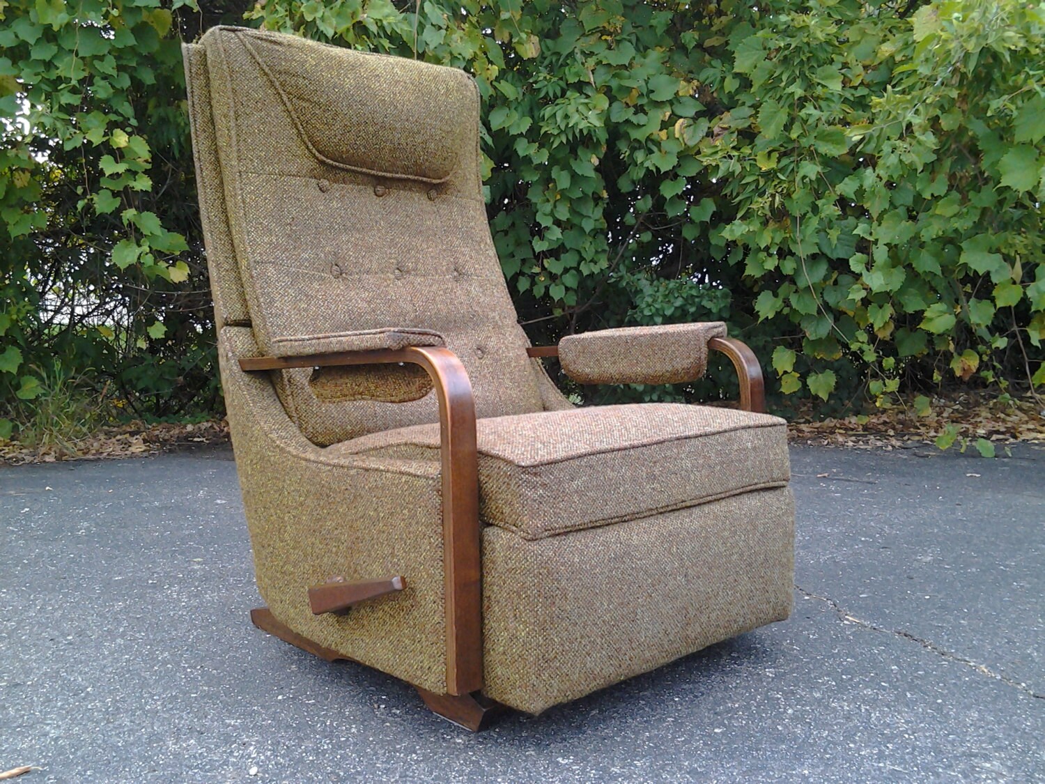 A sweet mid century modern high back rocker recliner by artiques71