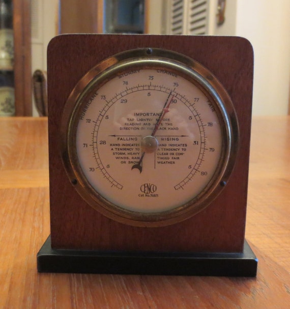 Working Vintage Barometer Small Tabletop by Cenco of West