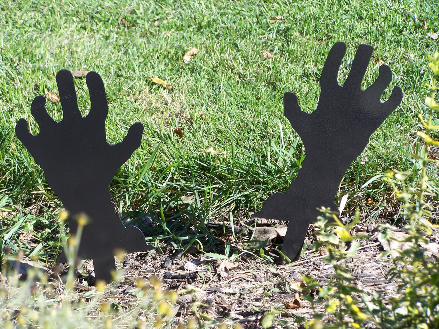 Zombie Hands Halloween Yard Decorations. Halloween Yard Art