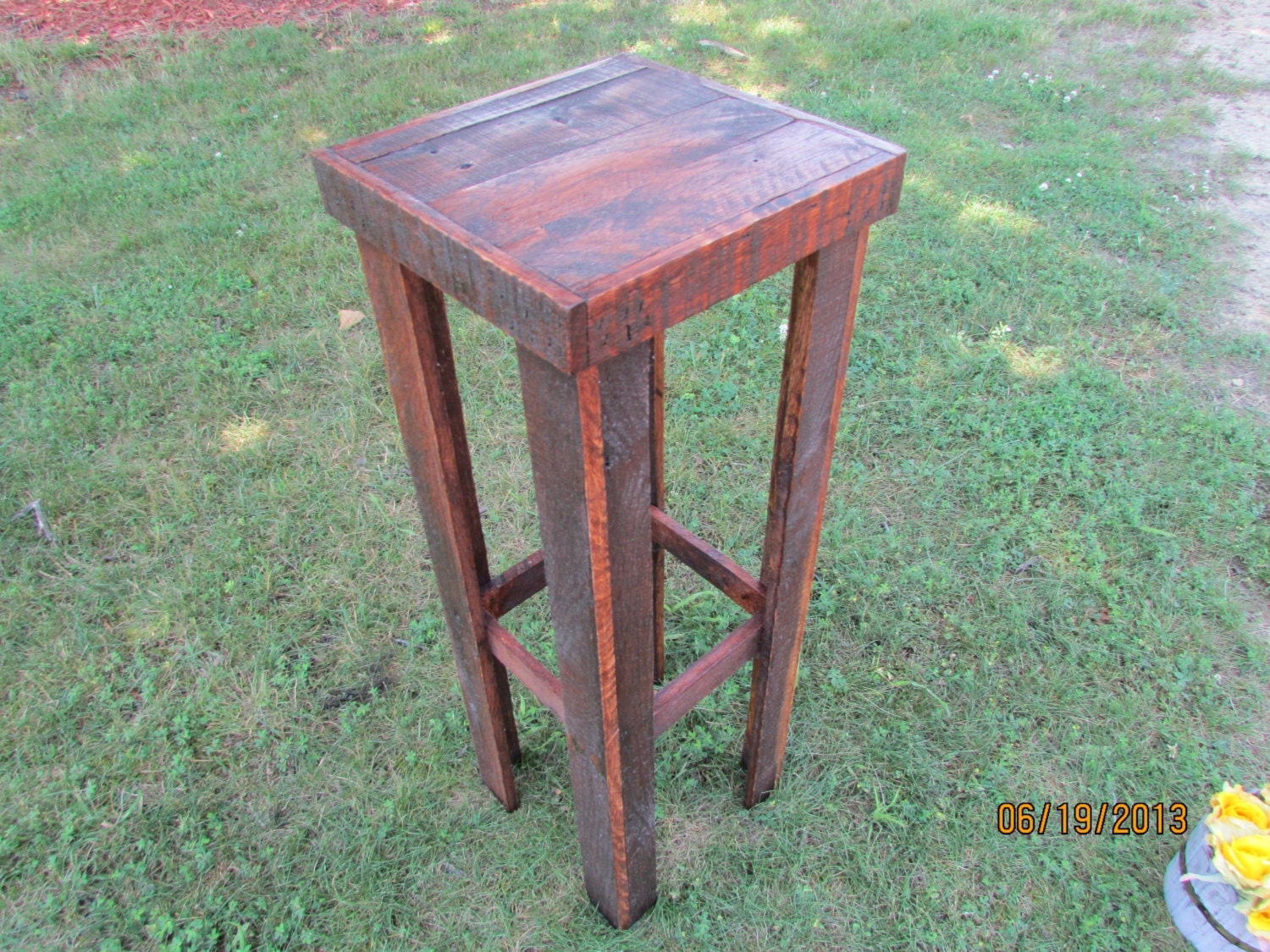 rustic plant table