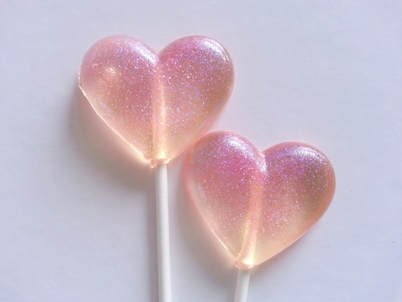 Items similar to Heart Lollipops, Pink Favors, Pink Wedding Favor ...
