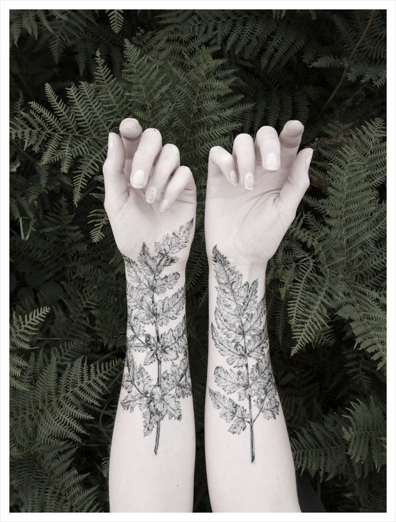 Fern amp; Crystal Temporary Tattoo Kit  NATURE GIRL From the Forest