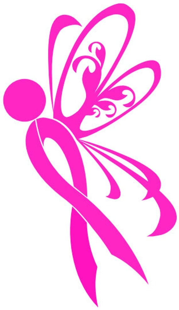 Breast Cancer Ribbon, decal, Vehicle Sticker, butterfly, Vehicle ...