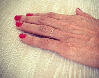 Stackable Ring for Women, Thin Ring, Beaded Ring, Eternity Ring, Silver Stacking Ring, Stacking Ring, Jewelry Gift for Her, Anniversary Ring