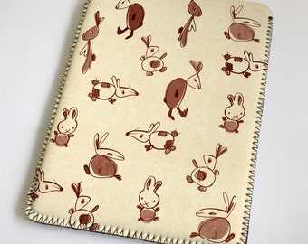 Rabbits - beige - iPad Case - iPad Sleeve - iPad Cover