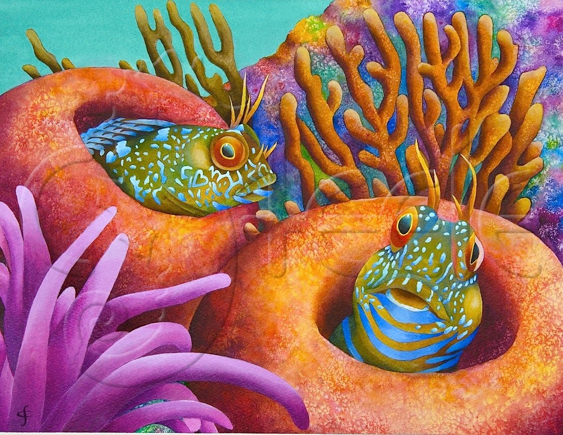 Carolyn Steele painting tropical art print coral reef