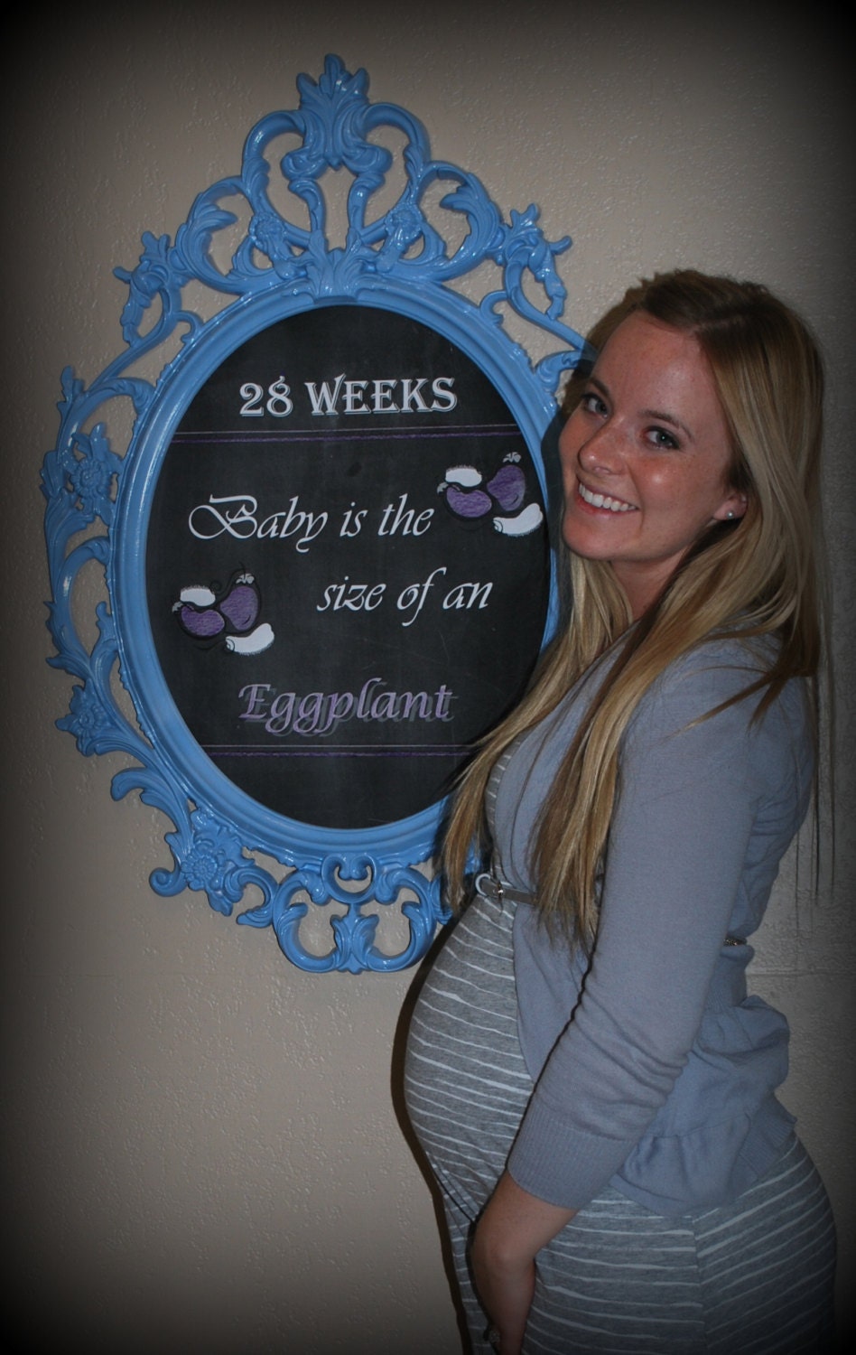 ALL 13 Printable Pregnancy Chalkboard Weeks by PearlPearDesigns