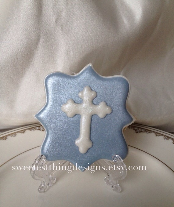 12 Elegant Cross Plaque Cookie by The by SweetestThingDesigns
