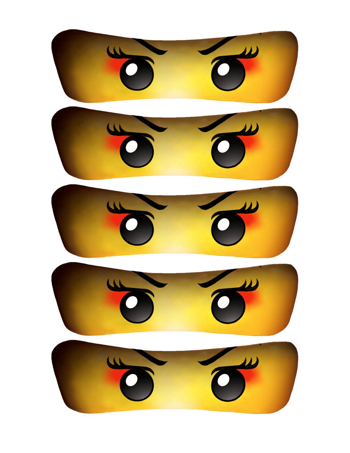 girl ninja eyes 5 sizes instant download