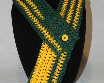 College Football Green and Gold Cowl Neckwarmer