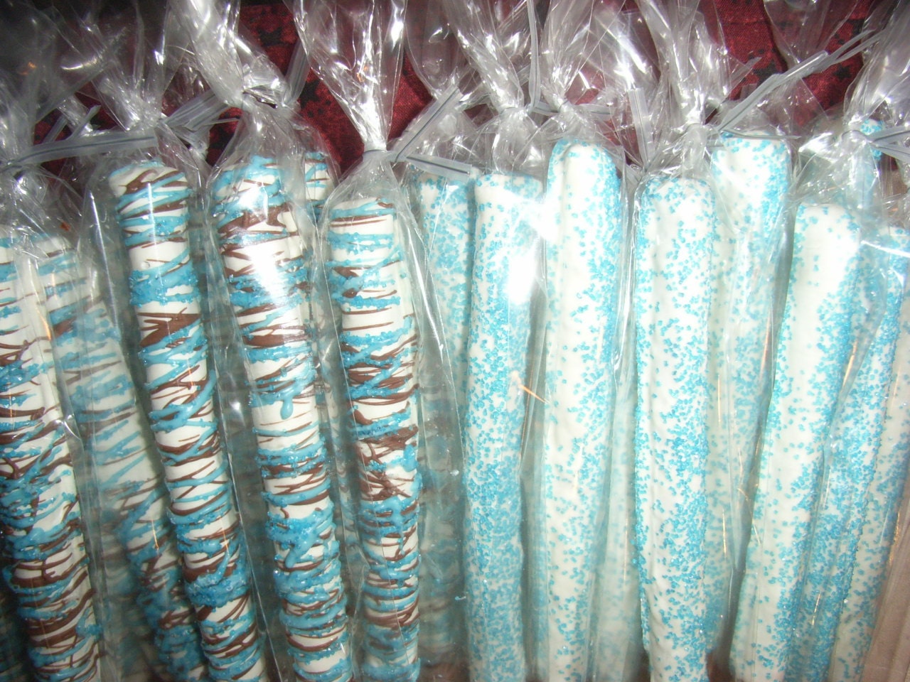 Gourmet Chocolate Covered Pretzel Rods Individually Wrapped