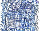 Original Marker Drawing - "Mind at War"