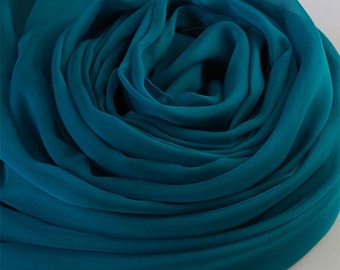SCARF 180 CM IN GREEN FOREST MIX NAVY BLUE WOOL 410001