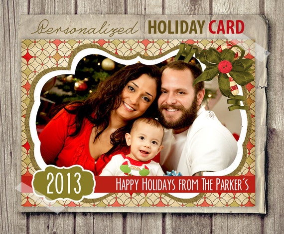 Items similar to Holiday Christmas Card - Photo Christmas Card ...