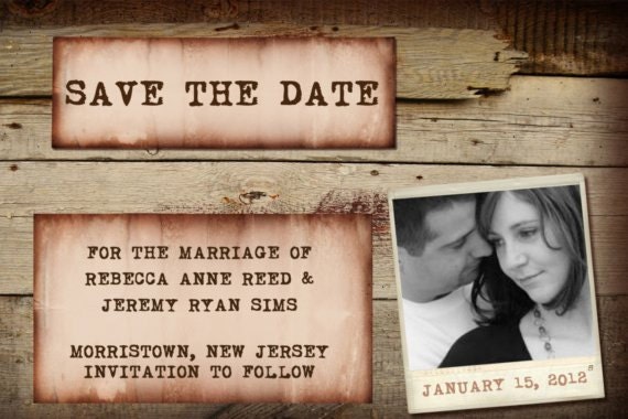 Download Save The Date Template Vintage Photoshop Wedding Save The