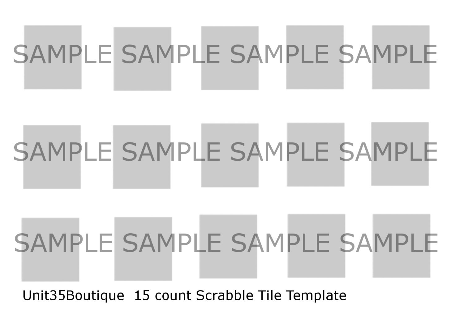 Items similar to 4 x 6 inch Blank Scrabble Tile Template 15 count, High ...
