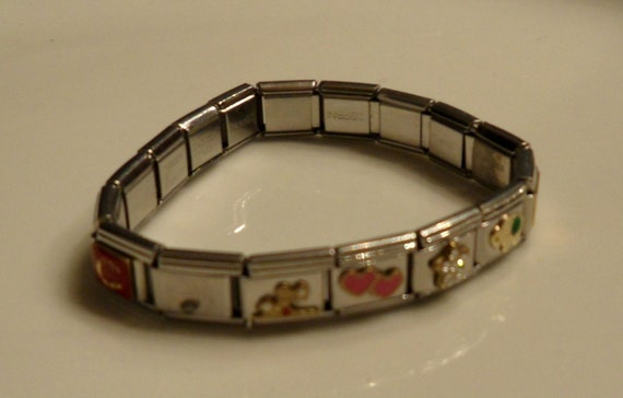 Italian Modular Charm bracelet by Zoppini Stainless Steel Made