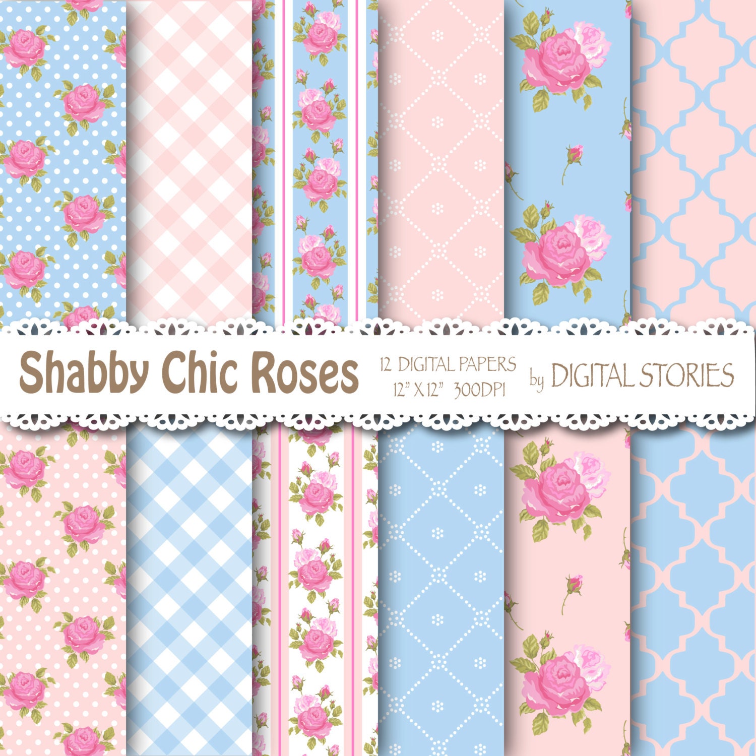 shabby chic digital paper romantic pink blue shabby chic digital paper romantic pink blue