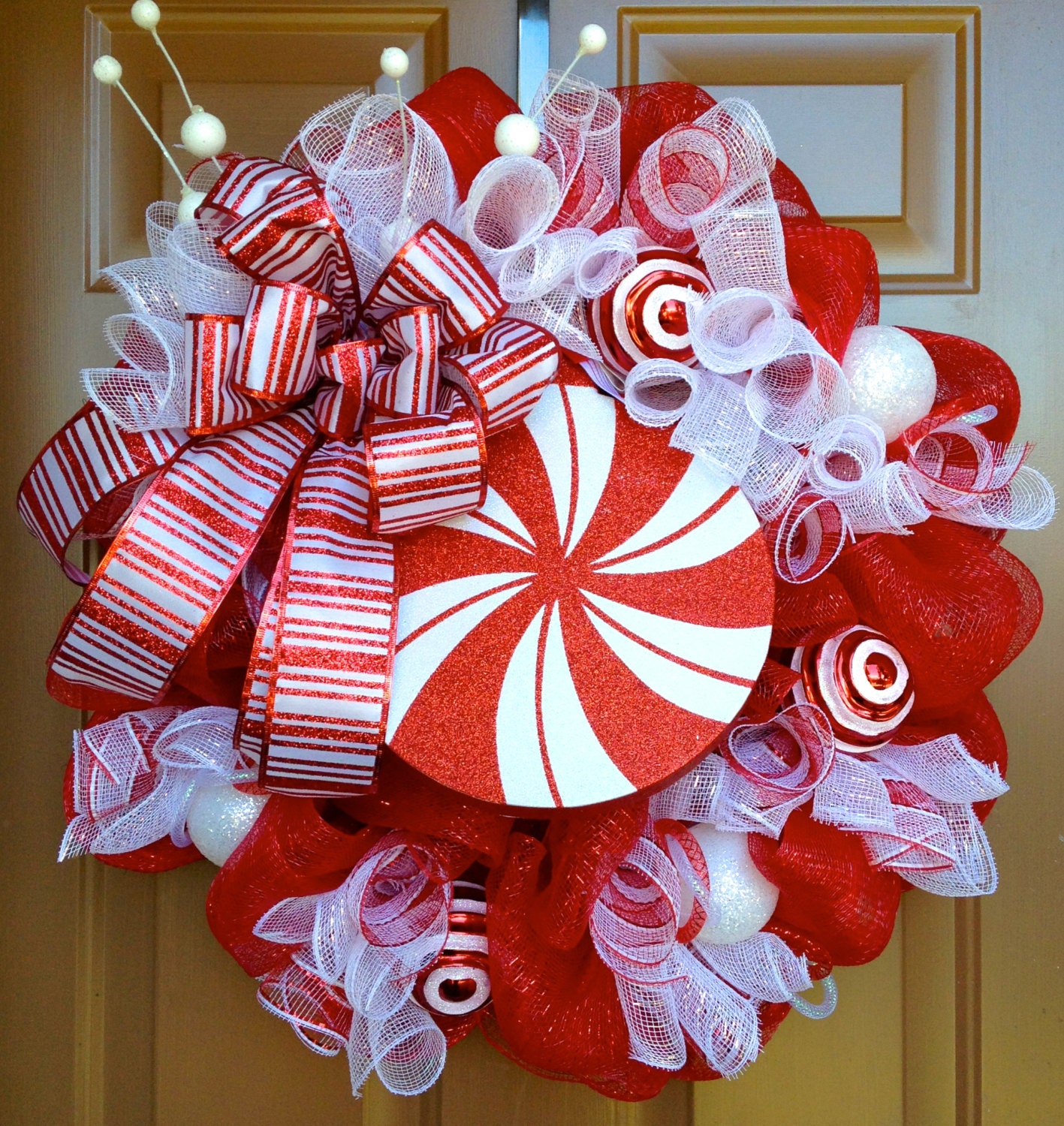 Peppermint Christmas Wreath