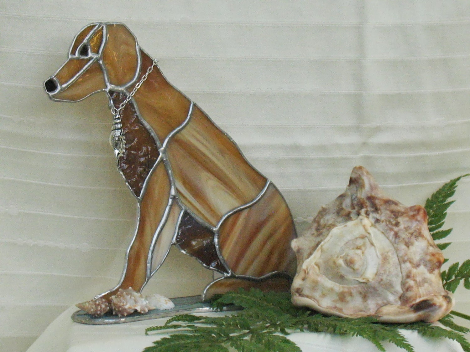 Labrador retriever yellow lab golden retriever stained glass