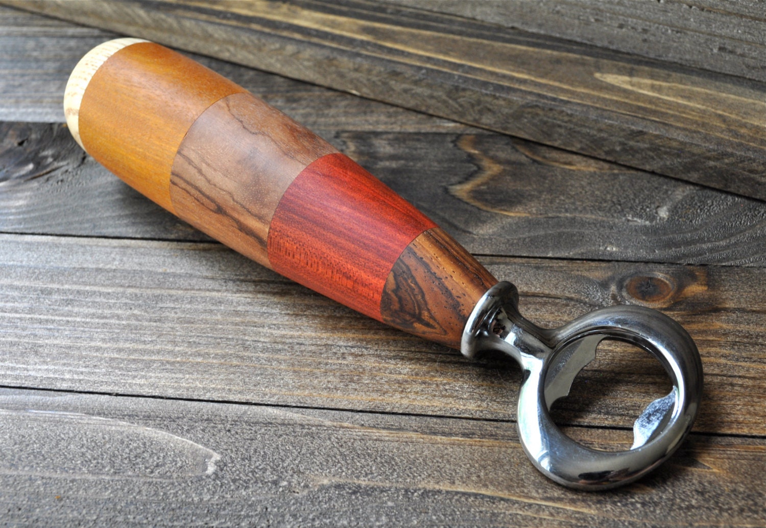 Colorful Wood Bottle Opener by Shoptiffwood on Etsy