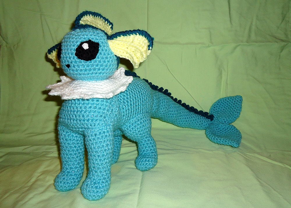 Vaporeon pattern crochet vaporeon amigurumi pattern geekery anime