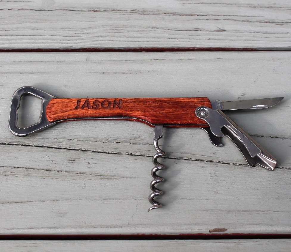 Personalized Corkscrew and Multi-Tool Groomsmen Gifts