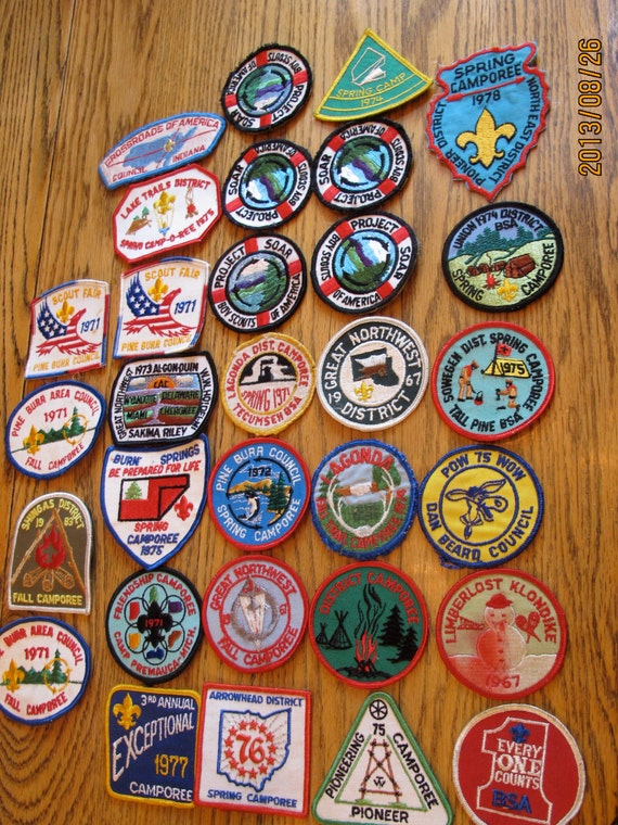 31 Vintage Boy Scout Patches Badges Camporee by BrickhouseAntiques