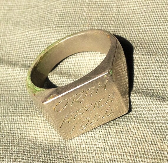 ORAN AFRICA 1944 Trench art steel Ring military by LorannasThings