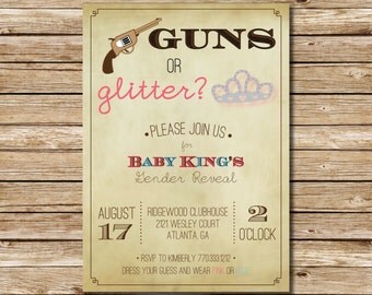 Guns or Glitter Gender Reveal