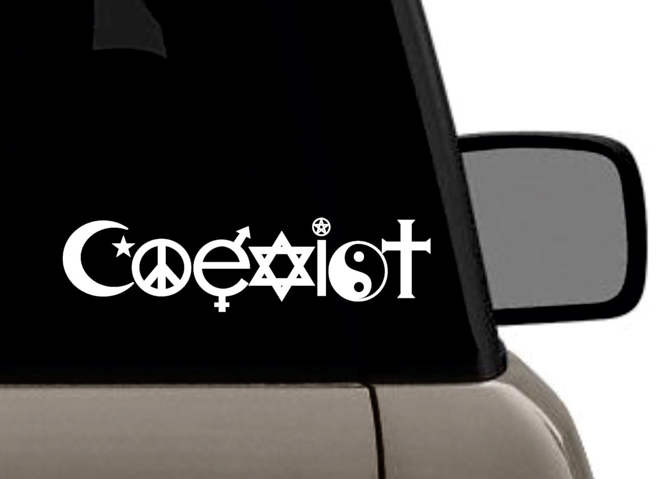 Coexist Vinyl Decal Multiple Colors Bumper Sticker 8 x