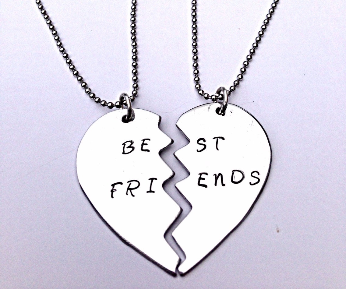 Best Friend Heart Necklace Personalized Necklace