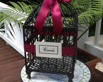 Wedding Birdcage Card Holder Gift Cards Bird Cage Money Holder You Customize and Personalize