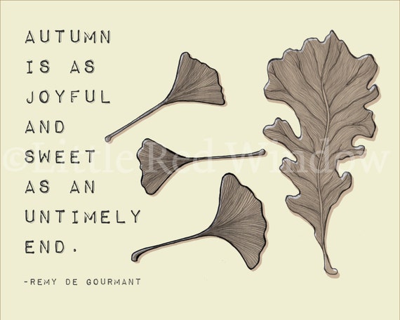Items similar to Autumn Fall Leaves Printable Print -- 8 x 10